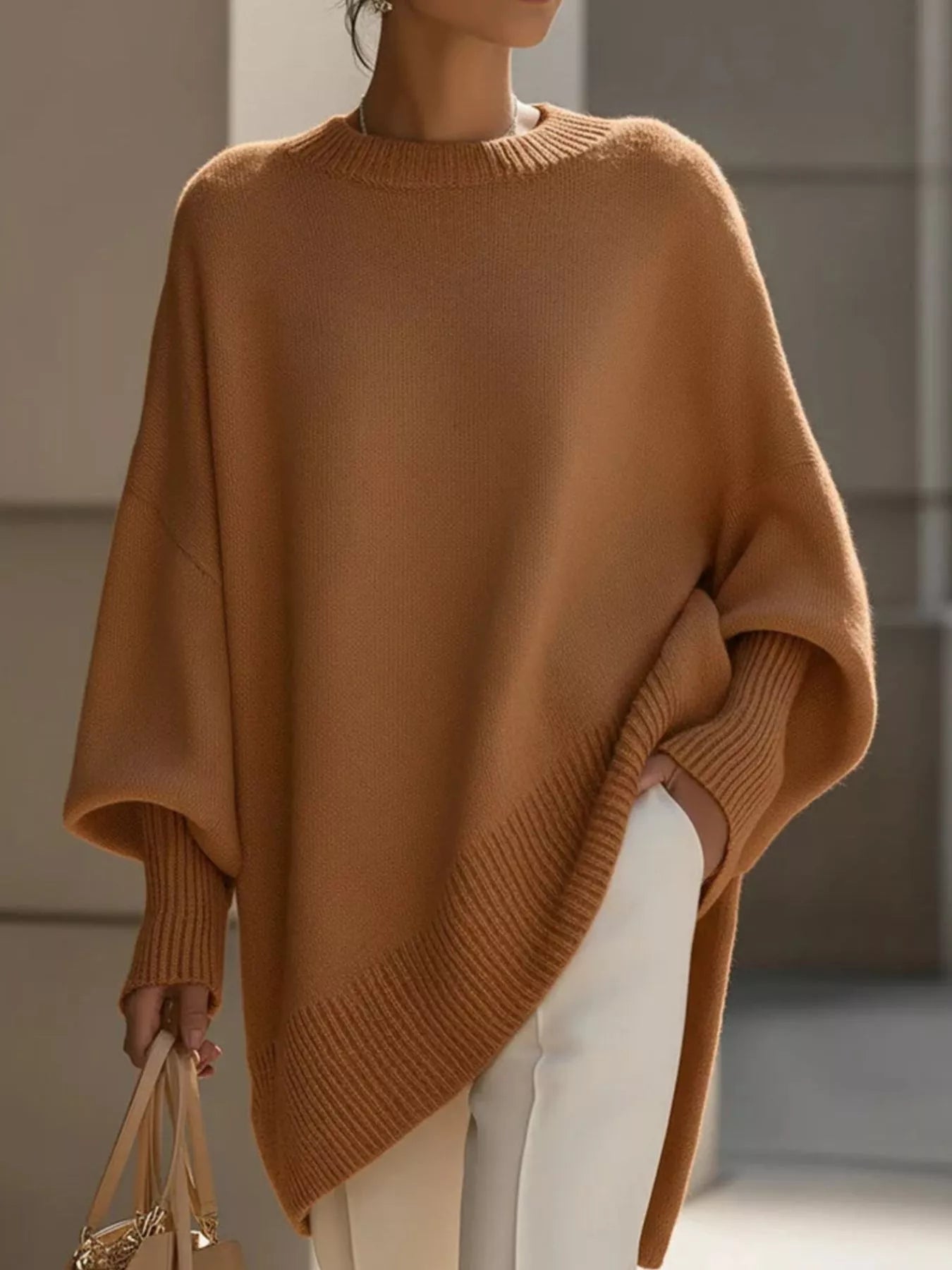 Aurélie Oversize Strickpullover - Kuschelige Eleganz für jeden Tag