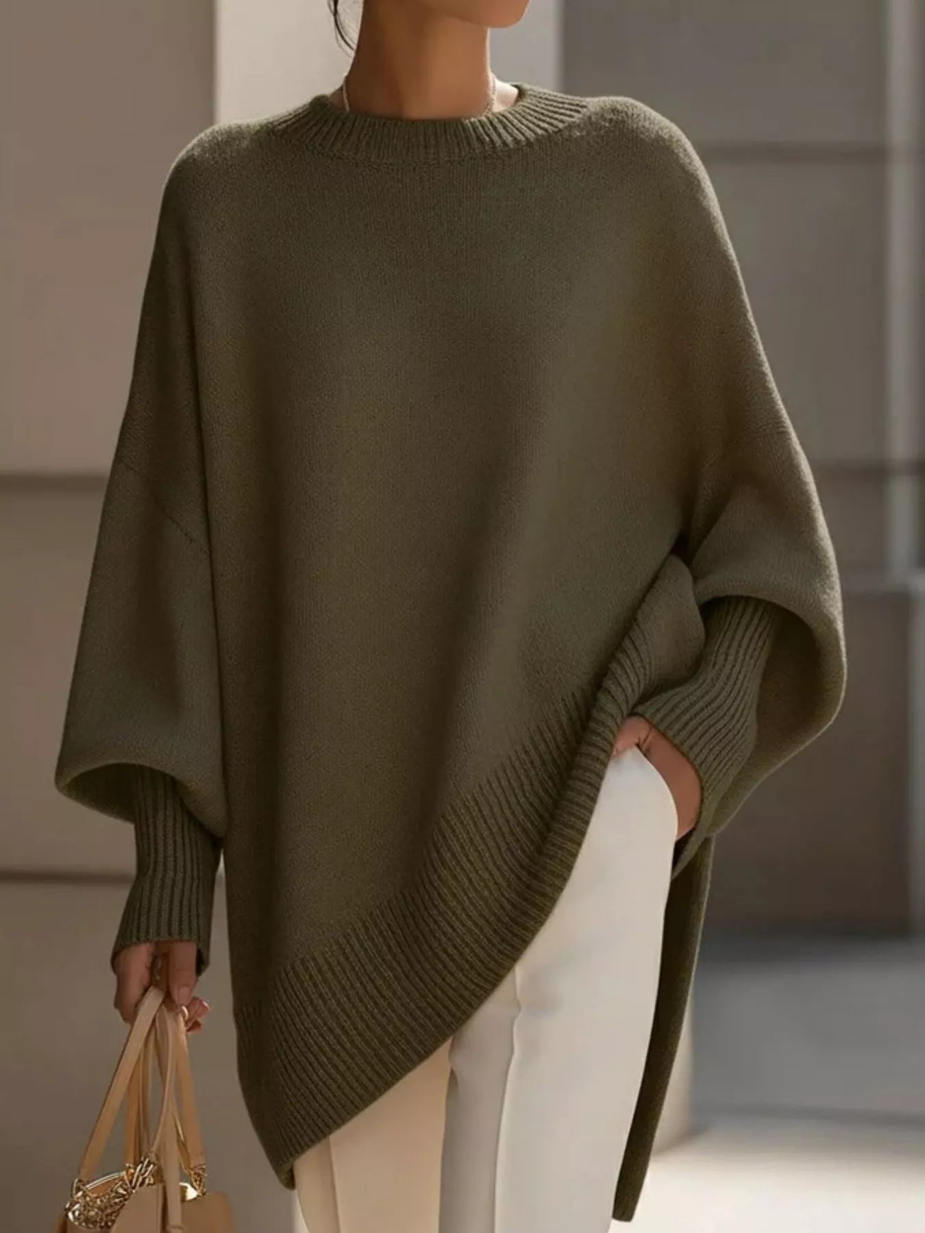 Aurélie Oversize Strickpullover - Kuschelige Eleganz für jeden Tag