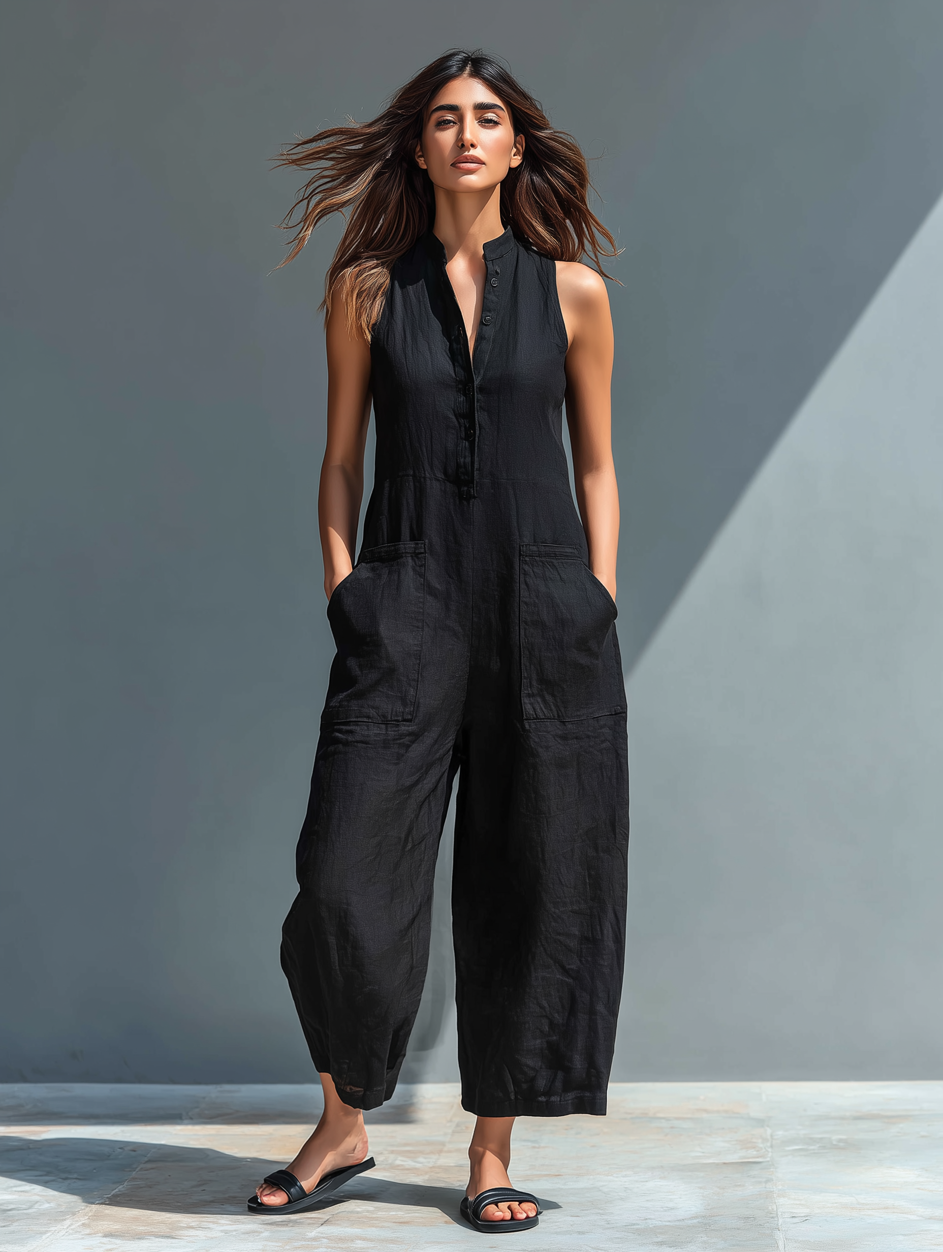Veloura-Jumpsuit aus Leinen – Lässiger Stil, unendlicher Komfort