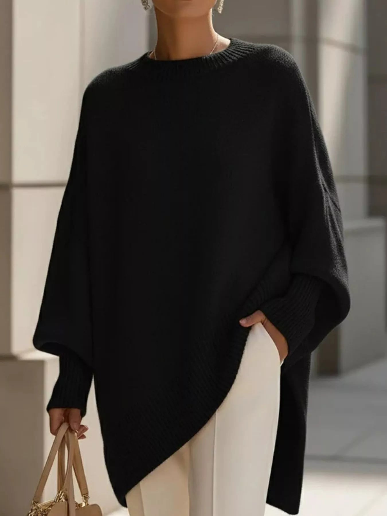 Aurélie Oversize Strickpullover - Kuschelige Eleganz für jeden Tag