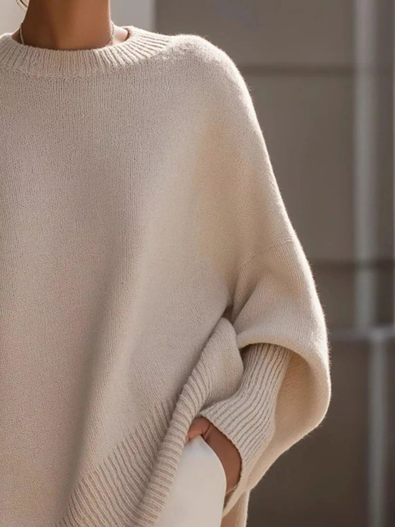 Aurélie Oversize Strickpullover - Kuschelige Eleganz für jeden Tag