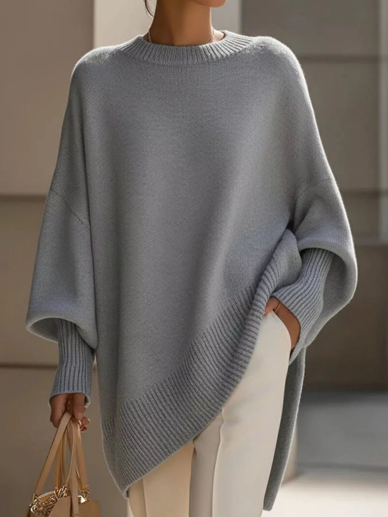 Aurélie Oversize Strickpullover - Kuschelige Eleganz für jeden Tag