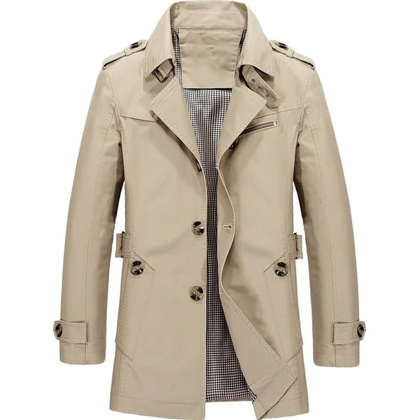 Lorenzo – Classic Men’s Coat for Autumn with Lapel Collar