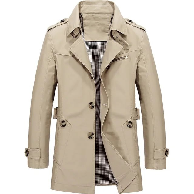 Lorenzo – Classic Men’s Coat for Autumn with Lapel Collar