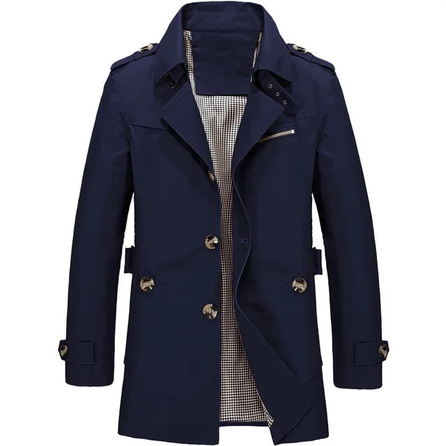 Lorenzo – Classic Men’s Coat for Autumn with Lapel Collar