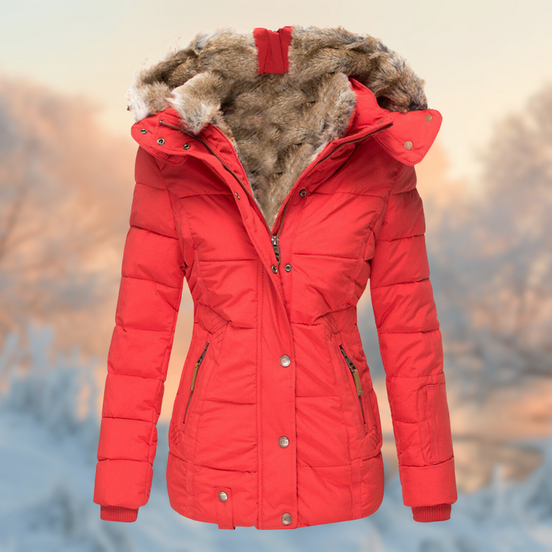 Linda – Women’s Cotton Winter Jacket with Hood & Tailored Fit