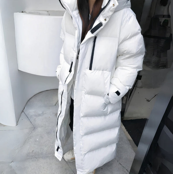 Isabella – Women’s Long Windproof Winter Jacket with Hood & Warm Lining