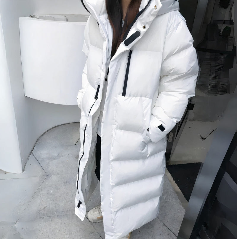 Isabella – Women’s Long Windproof Winter Jacket with Hood & Warm Lining