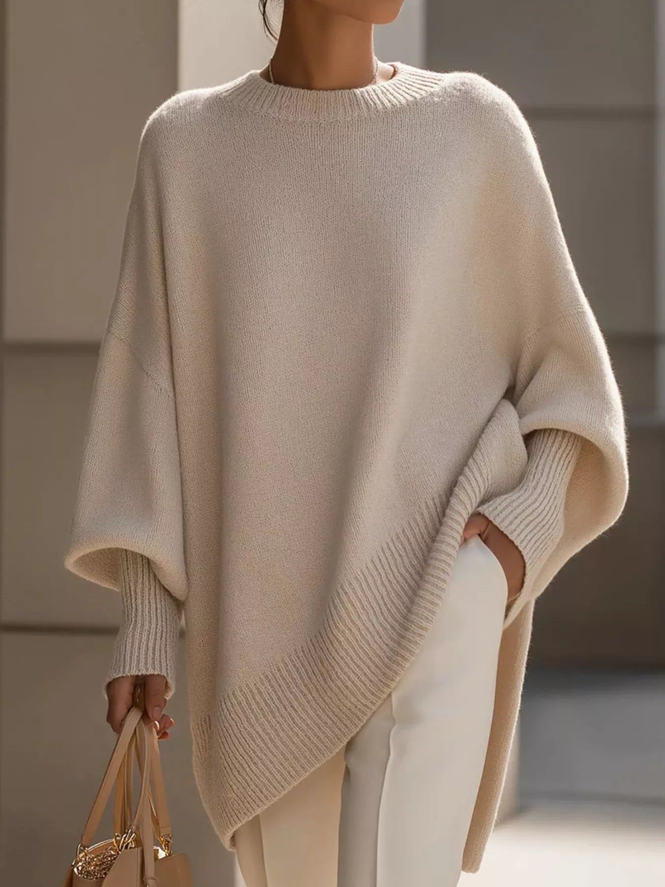 Aurélie Oversize Strickpullover - Kuschelige Eleganz für jeden Tag