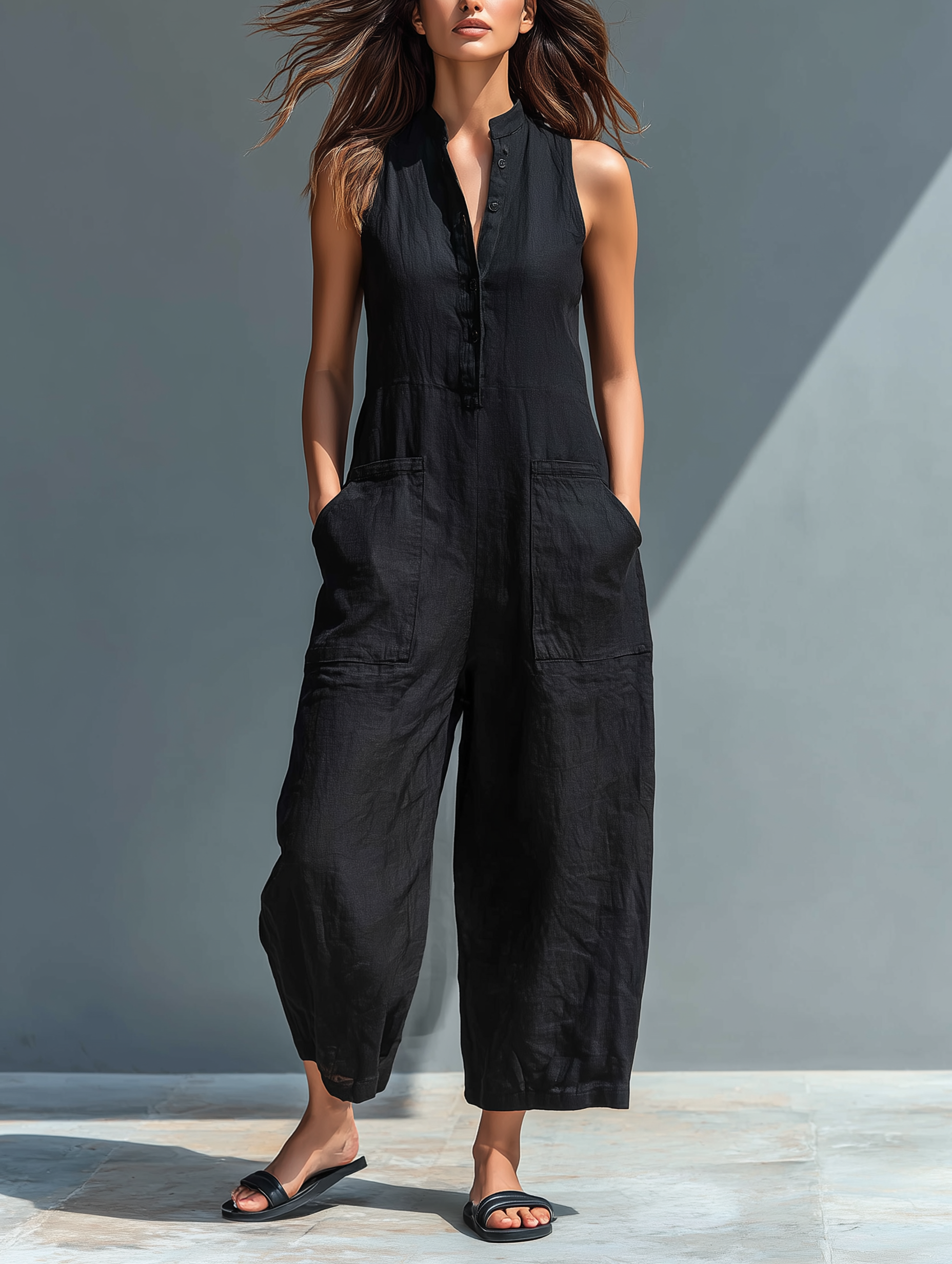 Veloura-Jumpsuit aus Leinen – Lässiger Stil, unendlicher Komfort